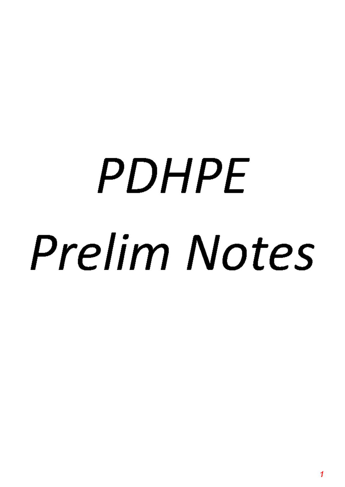 Pdhpe Prelim Notes - PDHPE Prelim Notes Better Health For Individuals ...