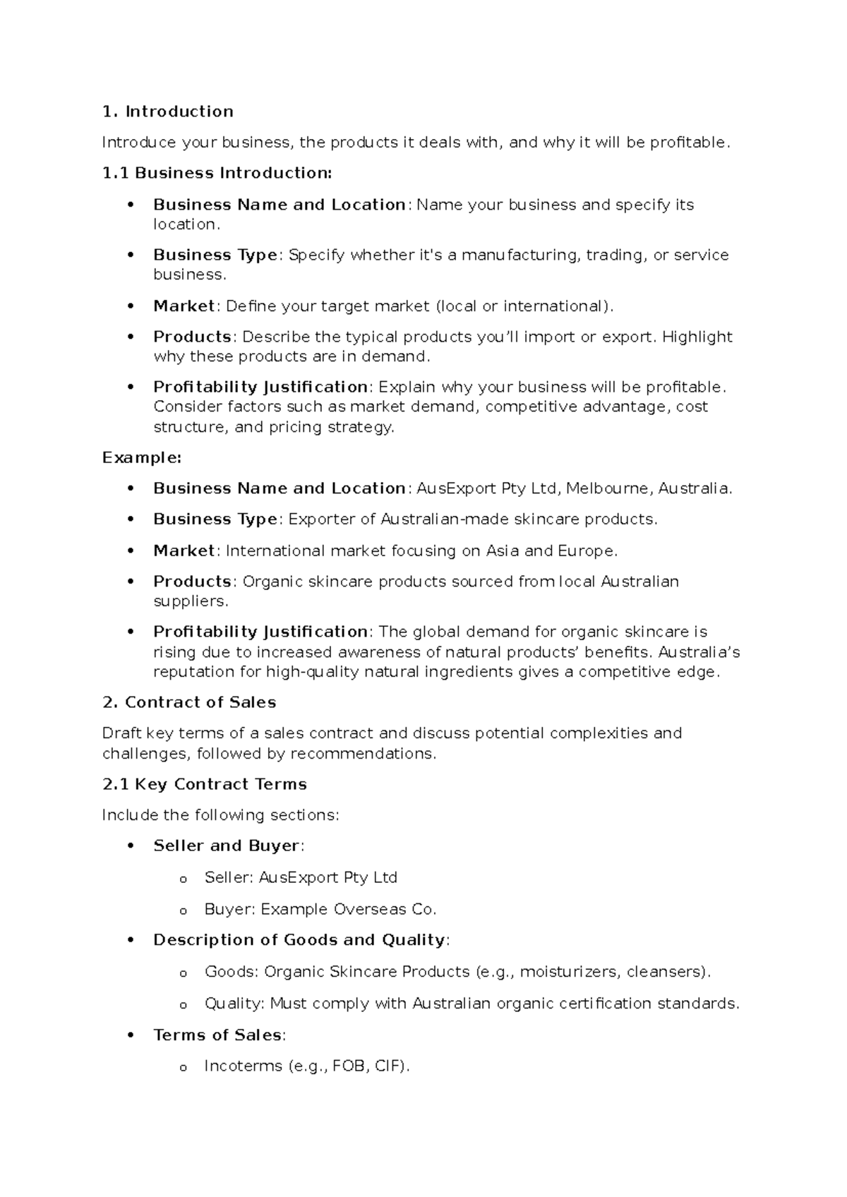 Transport and logistics Guidelines - 1. Introduction Introduce your ...
