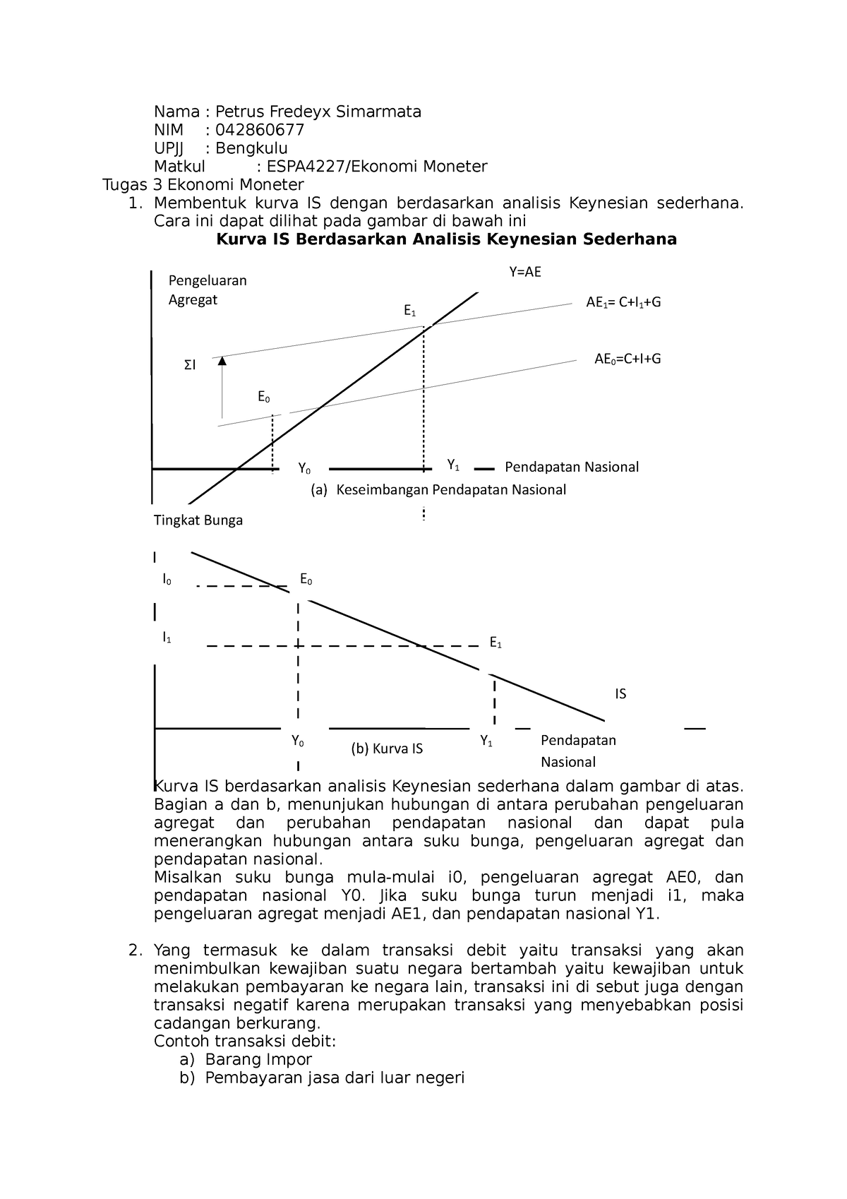 Tugas 3 Ekonomi Moneter - Nama : Petrus Fredeyx Simarmata NIM ...