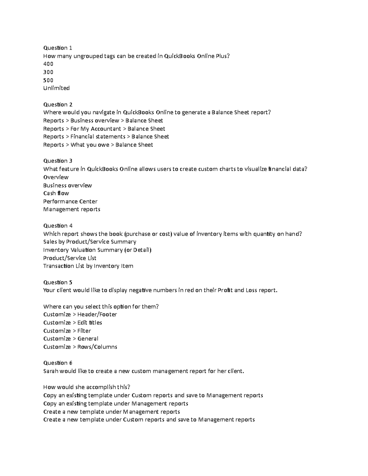 Sec 5 text QBO Section 5 Questions Question 1 How many ungrouped