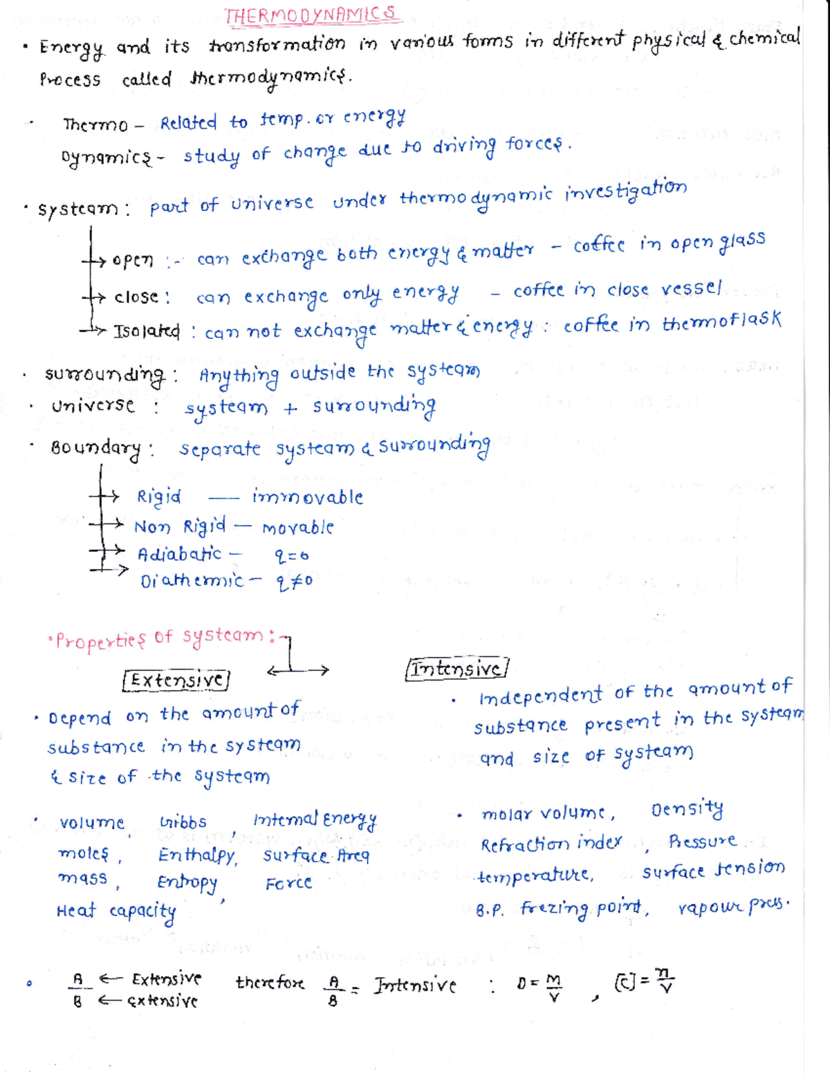 Bahubali Thermodynamics Short notes - ERT' ####### . E4e end its ...
