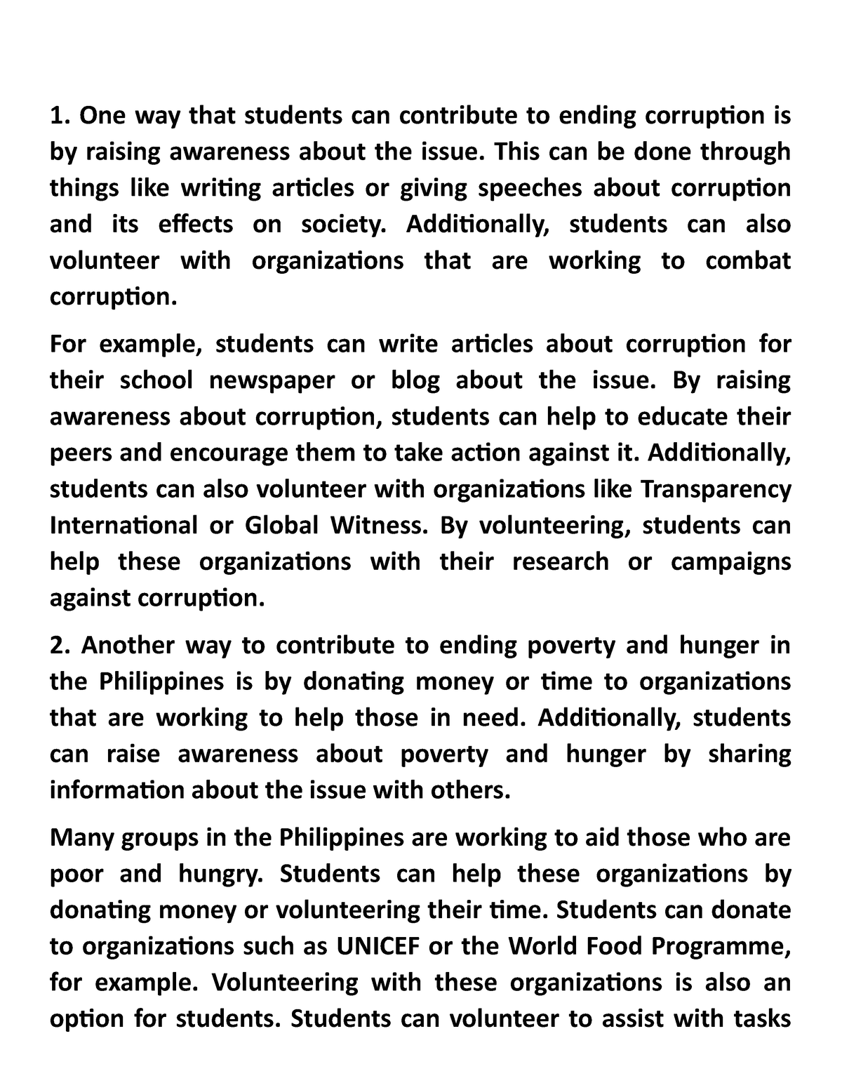 Way That Students Can Contribute To Ending Corruption Essay One Way   Thumb 1200 1553 