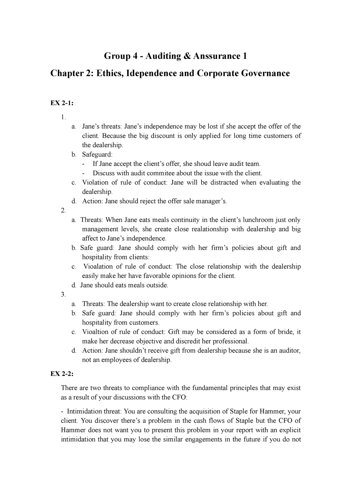 Auditing And Assurance 1 - Chap 1 - Group 4 - Auditing & Anssurance 1 ...