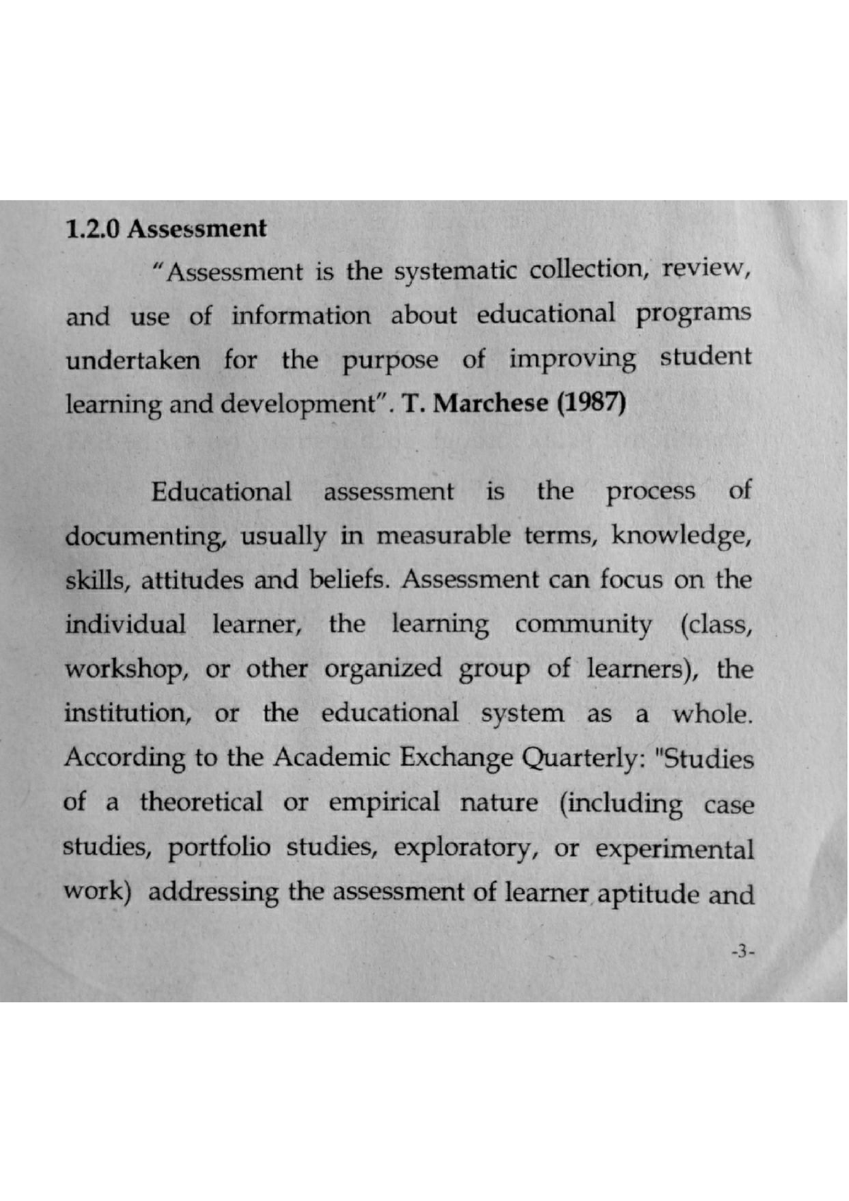 Assessment - B.Ed - Studocu