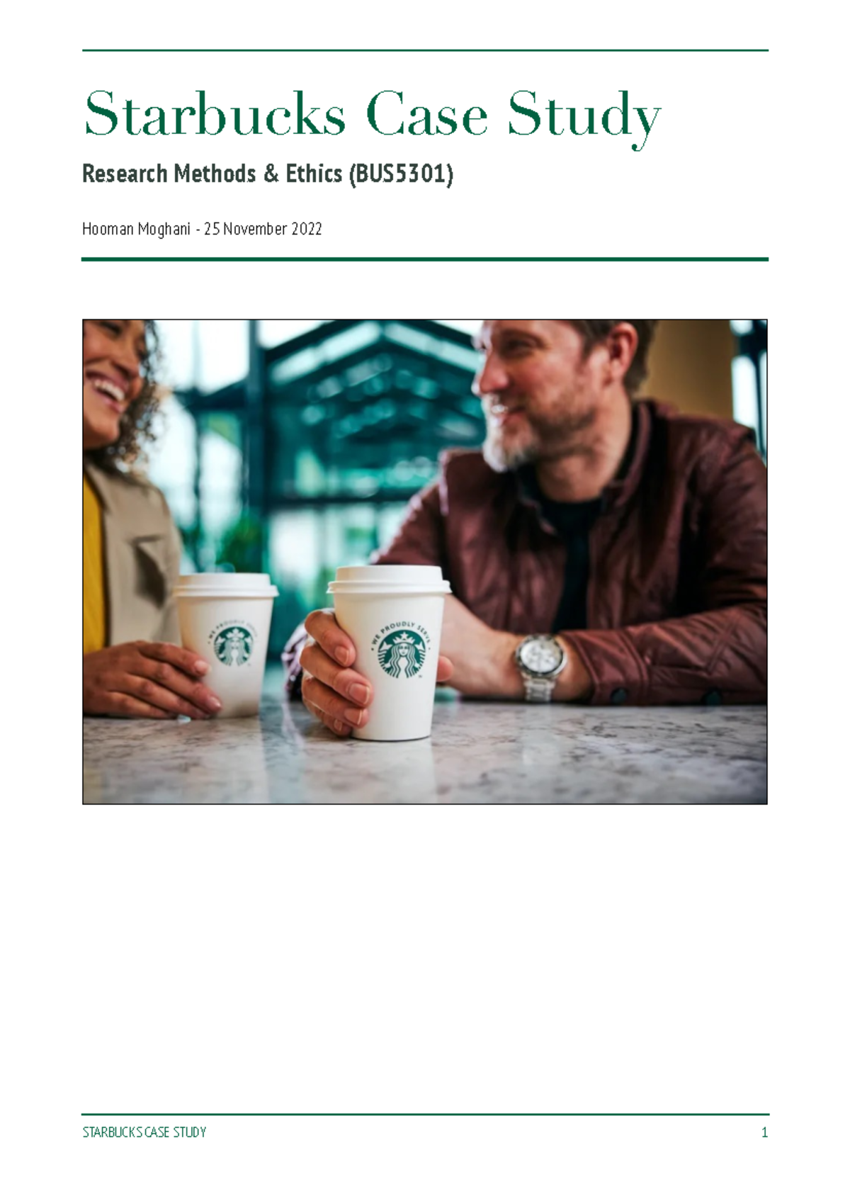 workplace ethics starbucks case study