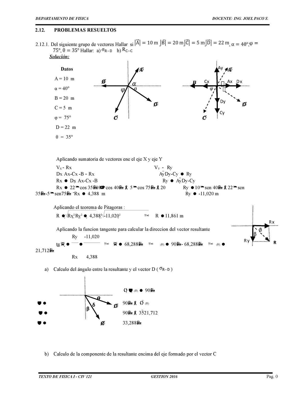 Ejercicios Resueltos Vectores 2016 - 2. PROBLEMAS RESUELTOS 2.12. Del ...