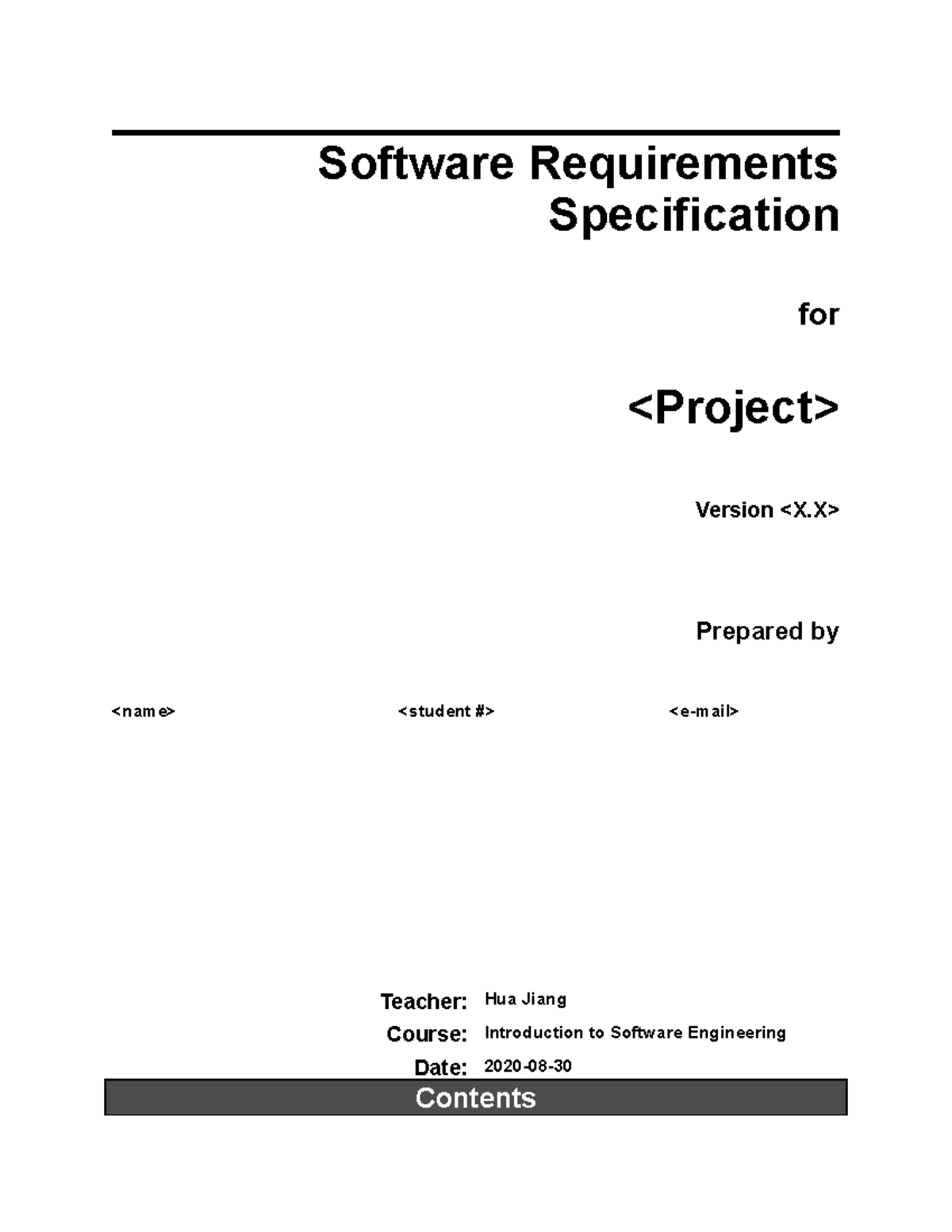 SRS-template-ynu - Software Requirements Specification for Version ...