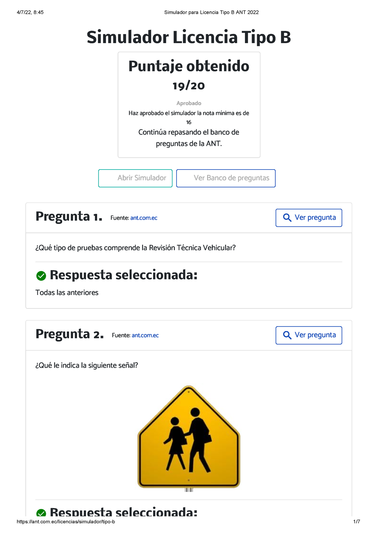 Simulador Para Licencia Tipo B ANT 2022 - 34 - Simulador Licencia Tipo ...