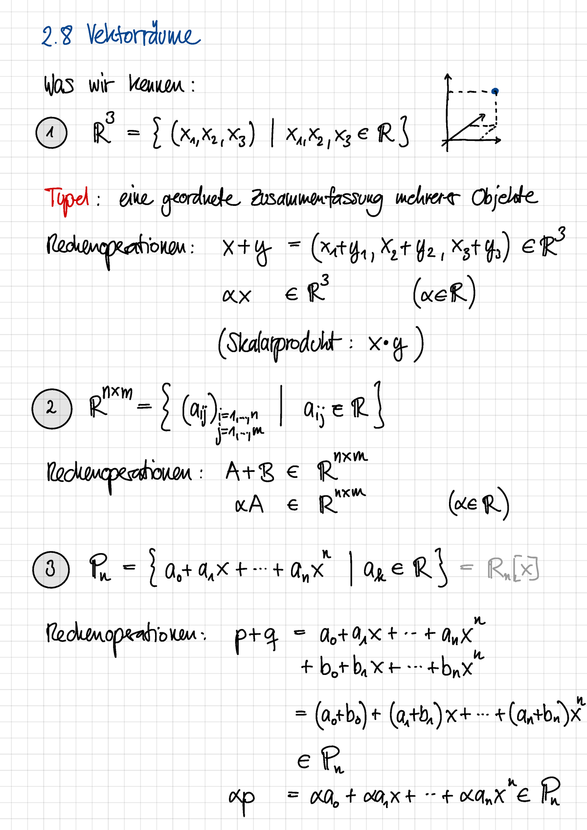 2.8 Vektorräume - Skript Von Höhere Mathematik - Vektorräume Was Wir ...