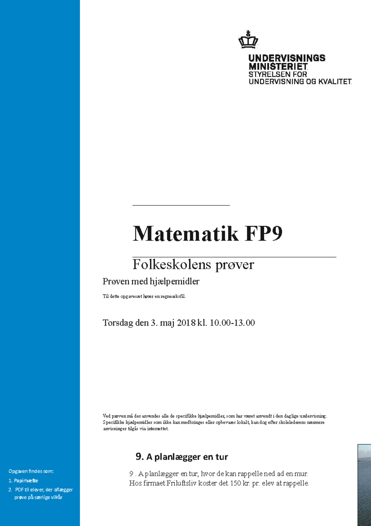 Opgavehæfte Matematik Med Hjælpemidler - Maj 2018 - Matematik FP ...