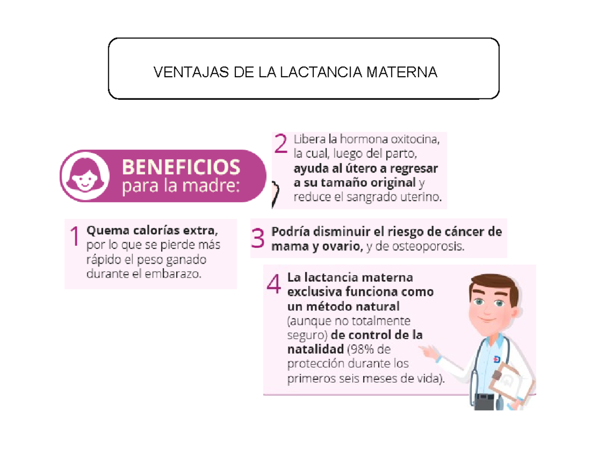 Ventajas DE LA Lactancia Materna 013559 Medicina Histologia 