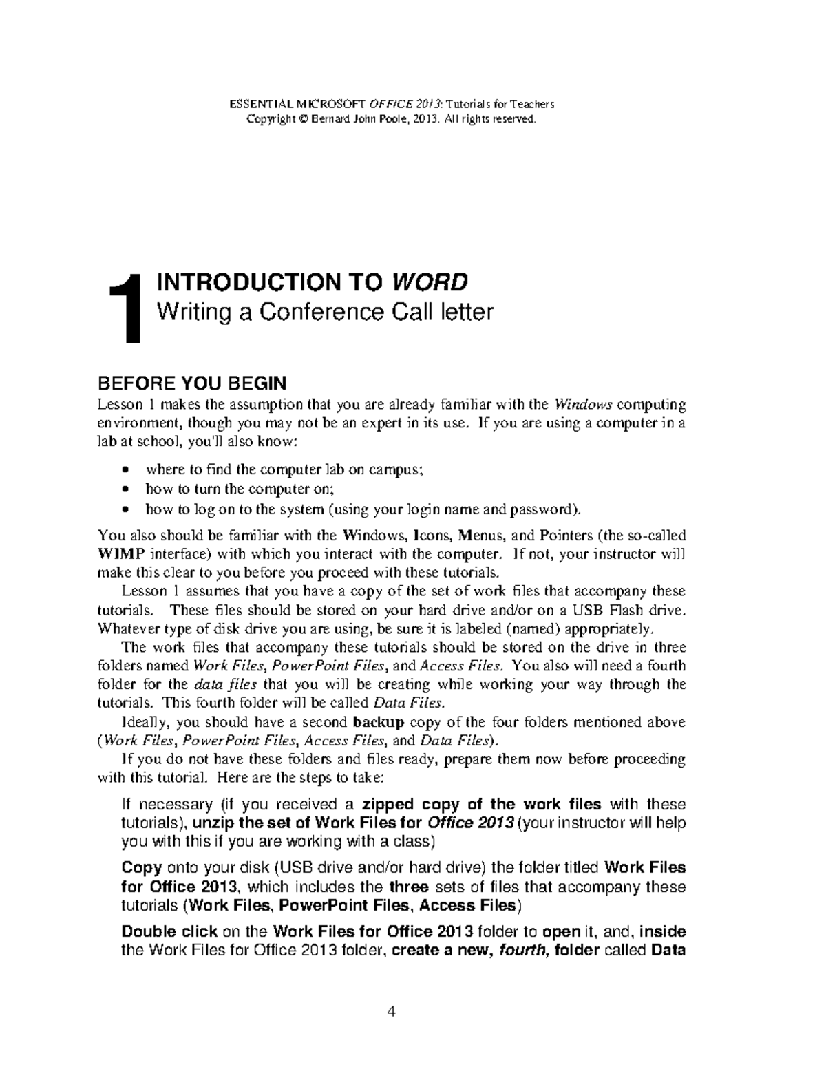 0187 introduction to word 2013 writing a conference call letter ...