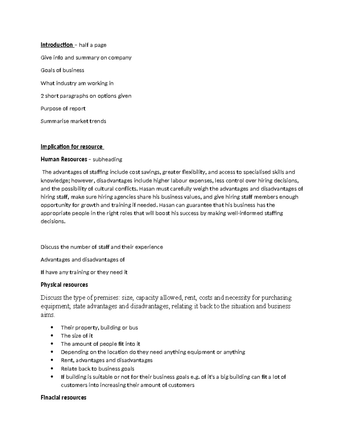 UNIT 7 - Unit 7 Business Decision Making Revision Notes - Introduction ...