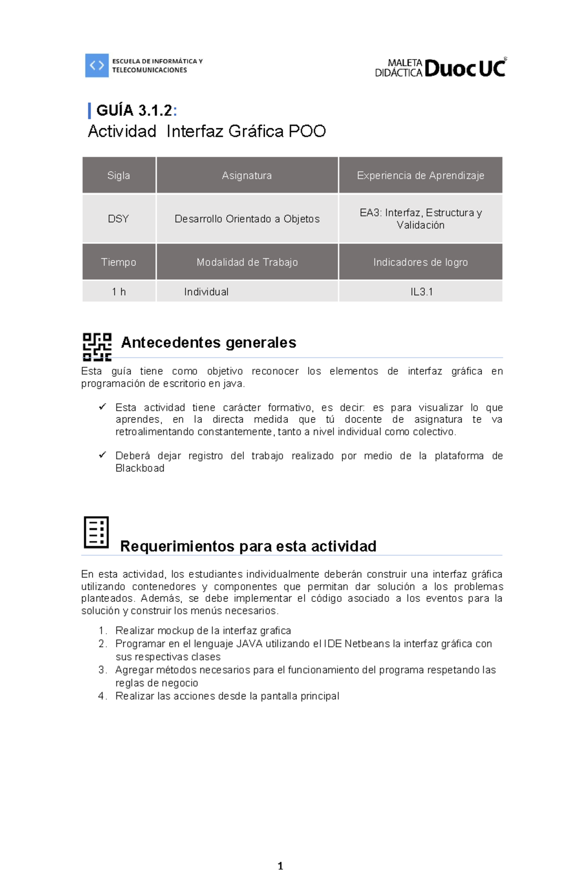 3.1.2 Actividad Interfaz Gráfica POO - 1 | GUÍA 3.1: Actividad Interfaz ...