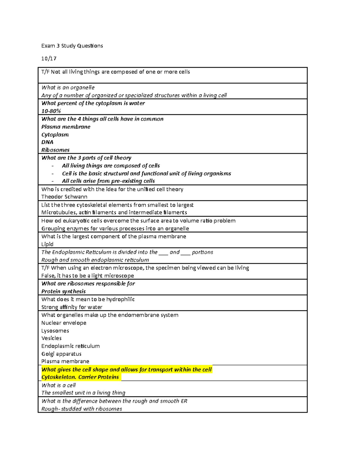 Exam 3 Study Guide (Auto Recovered) - Exam 3 Study Questions 10/ T/F ...