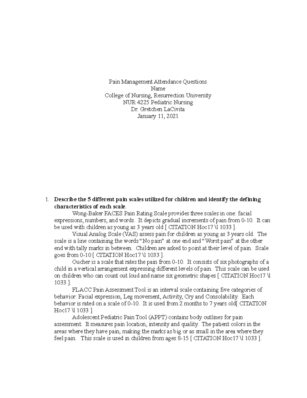Pain Management Attendance Questions - Pain Management Attendance ...