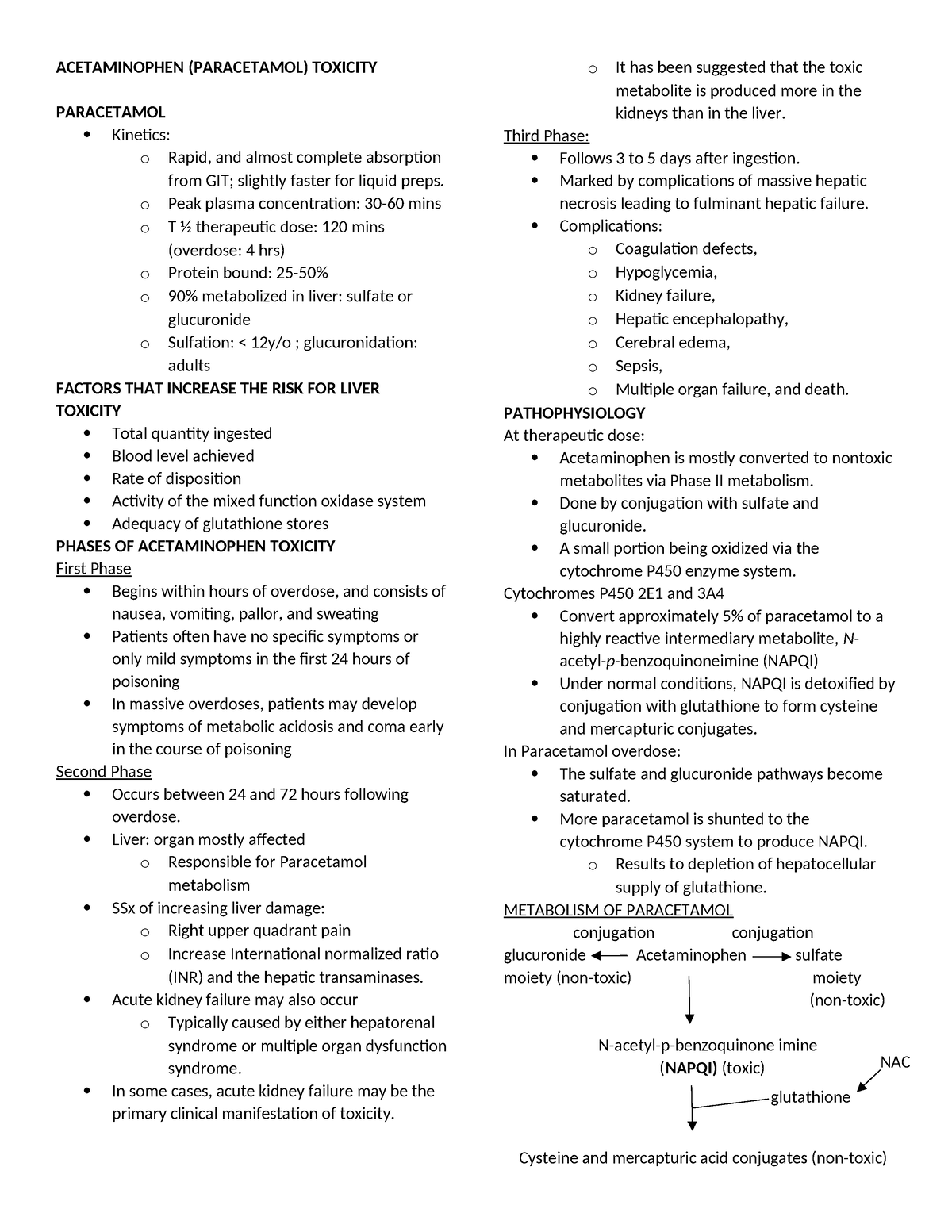 Acetaminophen-Toxicity CC3 - NAC glutathione ACETAMINOPHEN (PARACETAMOL ...