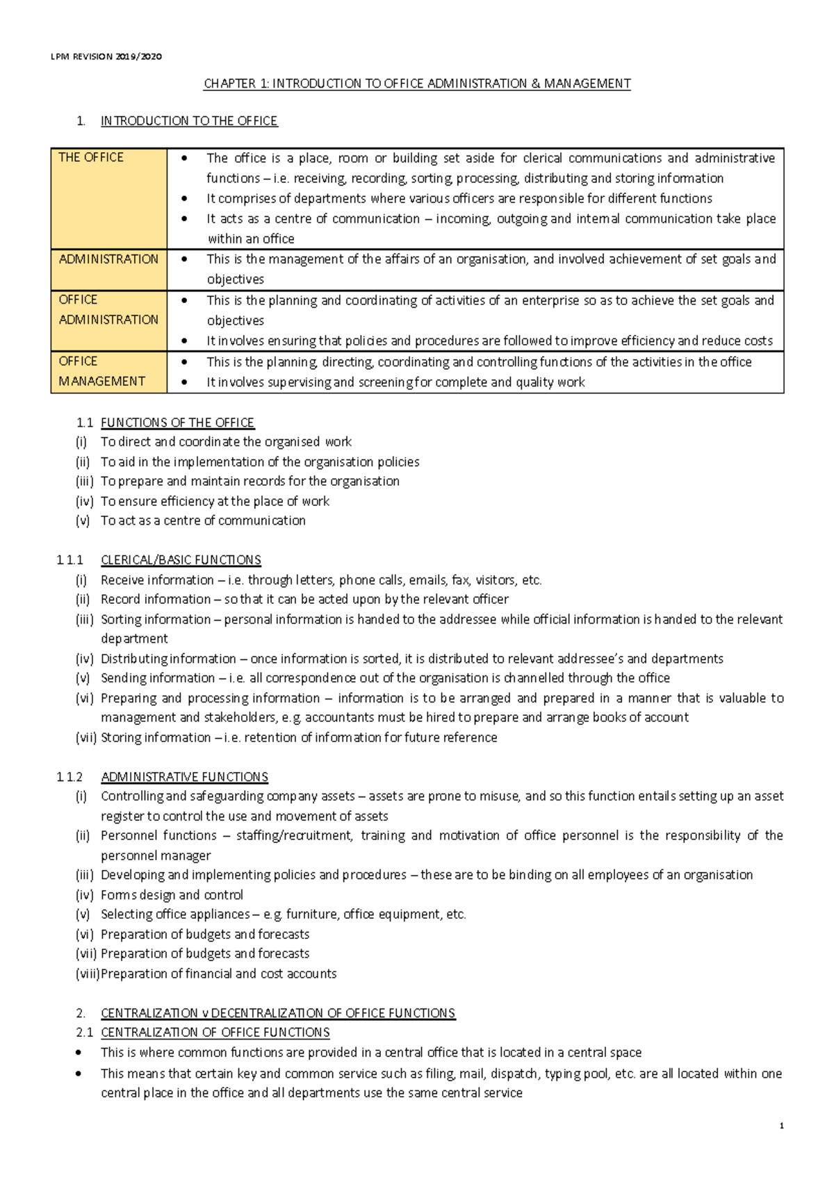 Legal Practice Management - ATP Revision - CHAPTER 1: INTRODUCTION TO ...