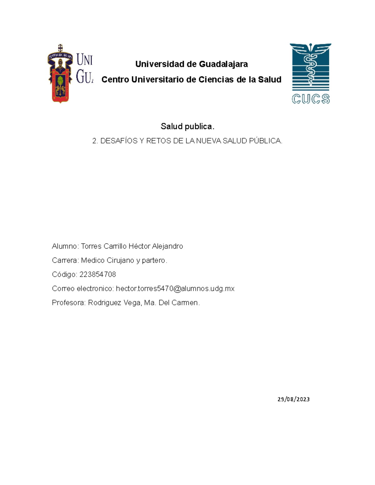 Desafíos Y Retos DE LA Nueva Salud Pública - Universidad de Guadalajara ...