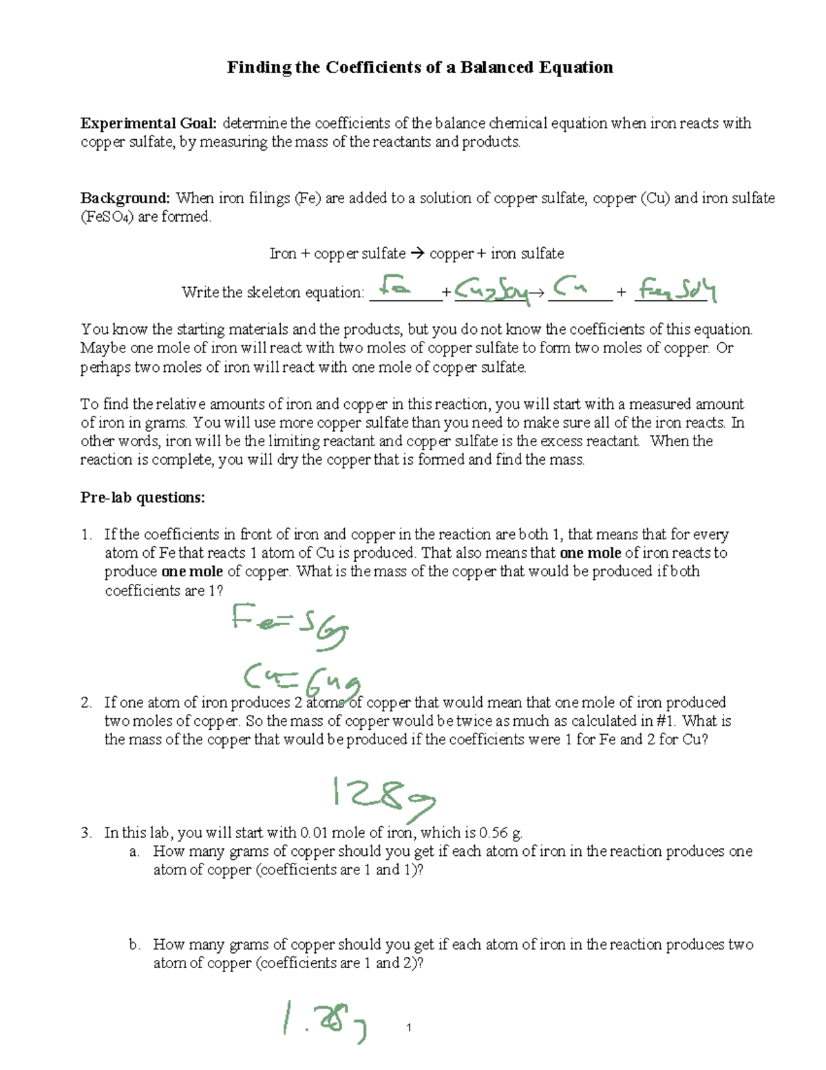 finding-the-coefficients-of-a-balanced-equation-1-finding-the