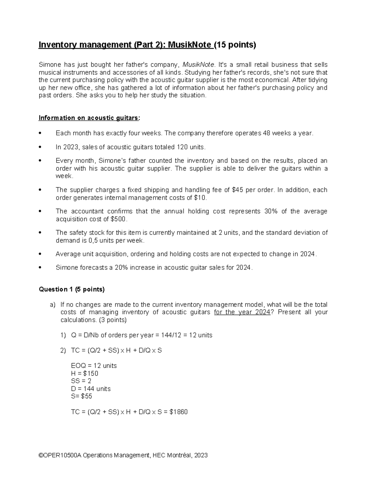H24 - Inventory management, part 2 - Musik Note - Inventory management ...