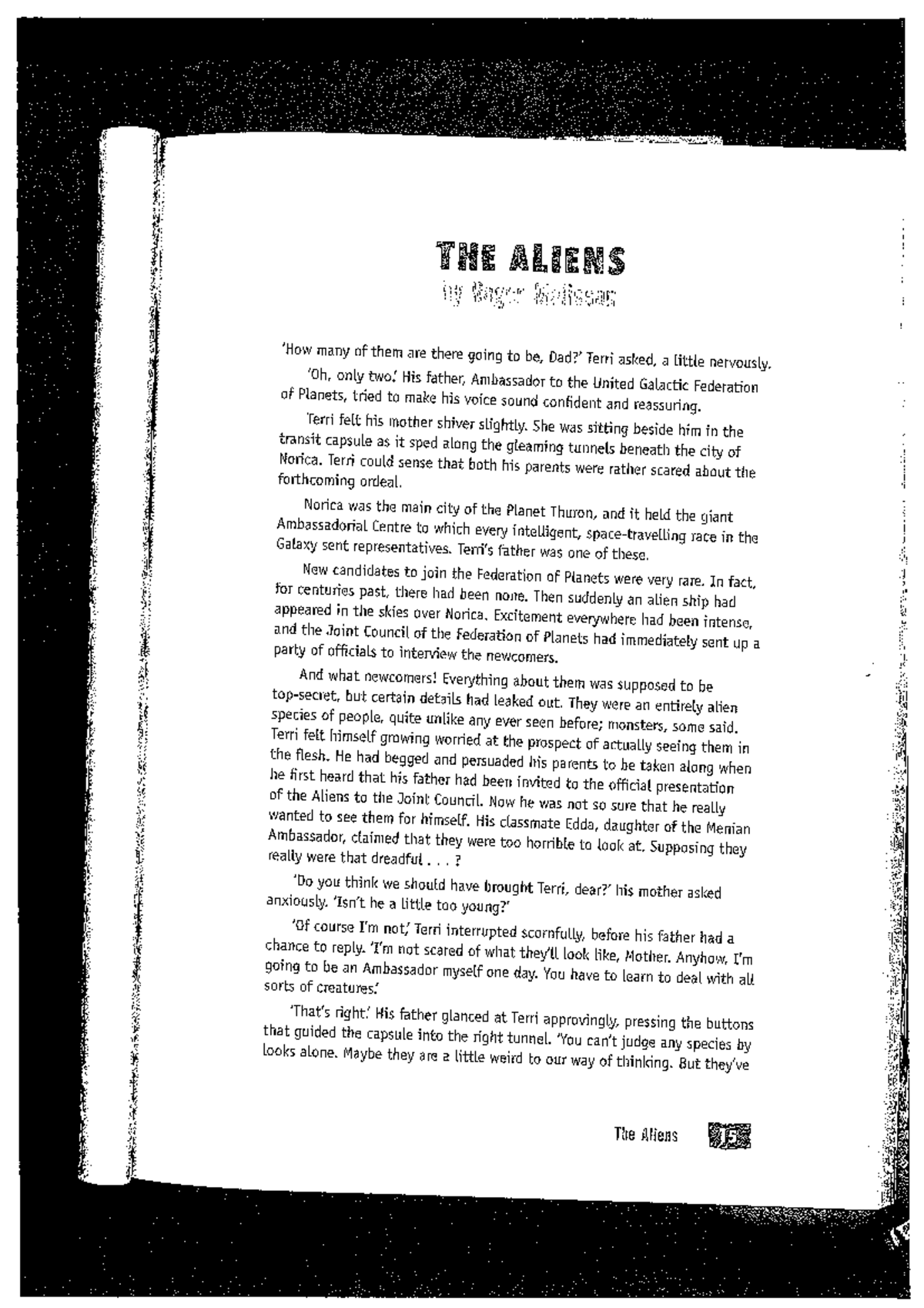 The aliens - short story - Eng - Studocu