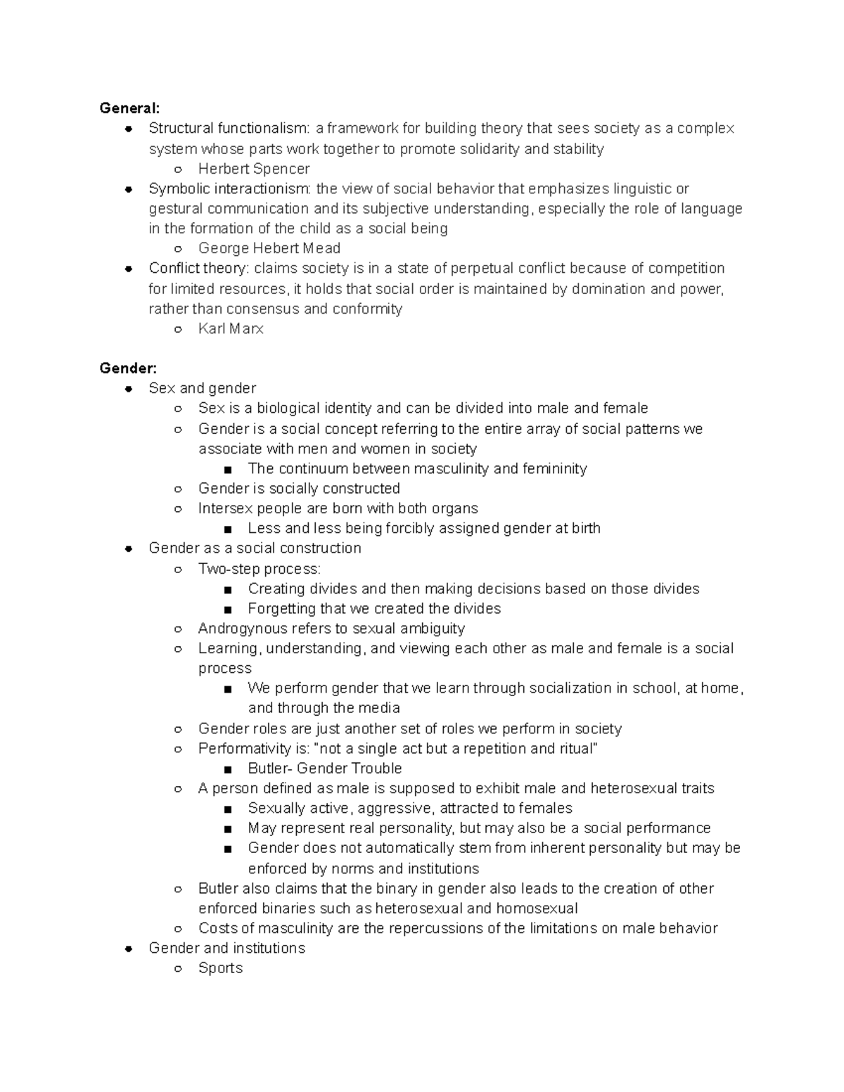 Sociology 2nd midterm - 2nd half of the course done by Allyson Stokes ...