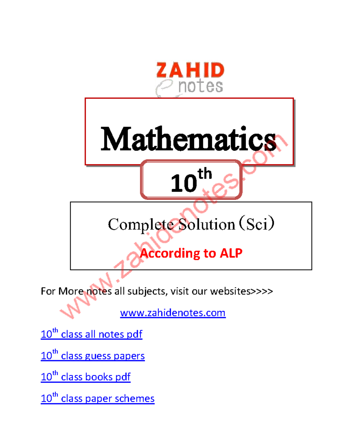 10th class maths notes solution smart syllabus science group ...