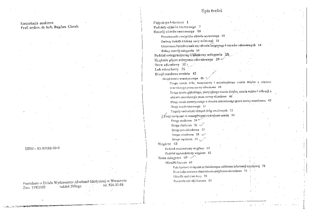 Anatomia OUN - H. Dobaczewska - KOHSll!lacja naulwwa l'nf. b]«]1',W. oh ...