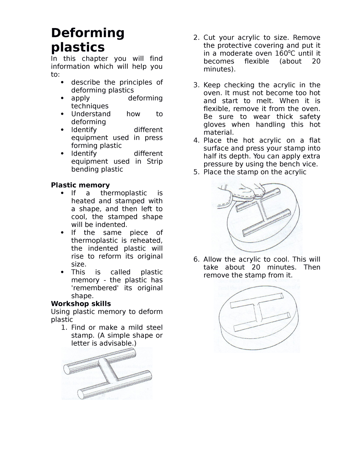 Chapter FIVE- deforming plastic - Deforming plastics In this chapter ...