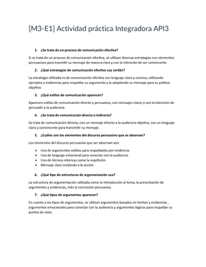 API 1 Respuestas Comunicación Efectiva - La Presente Actividad ...