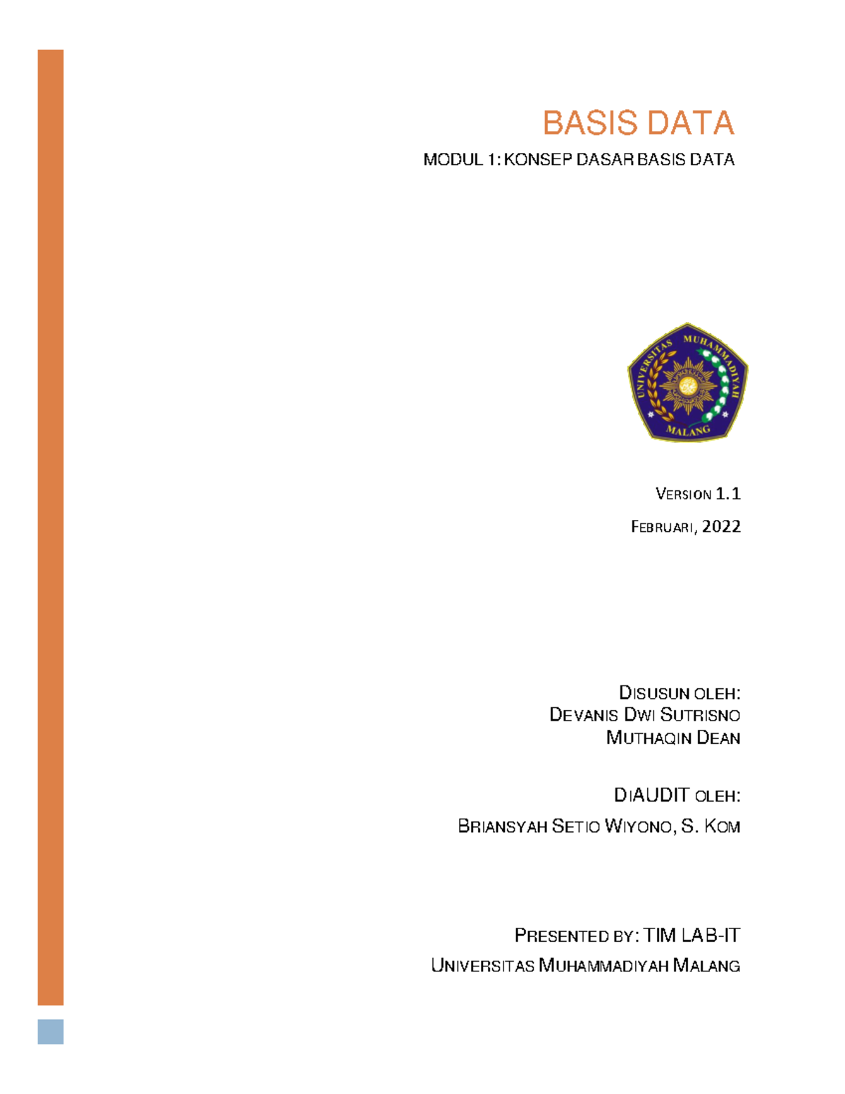 Modul 1 Attachment Diaudit Oleh Briansyah Setio Wiyono S Kom