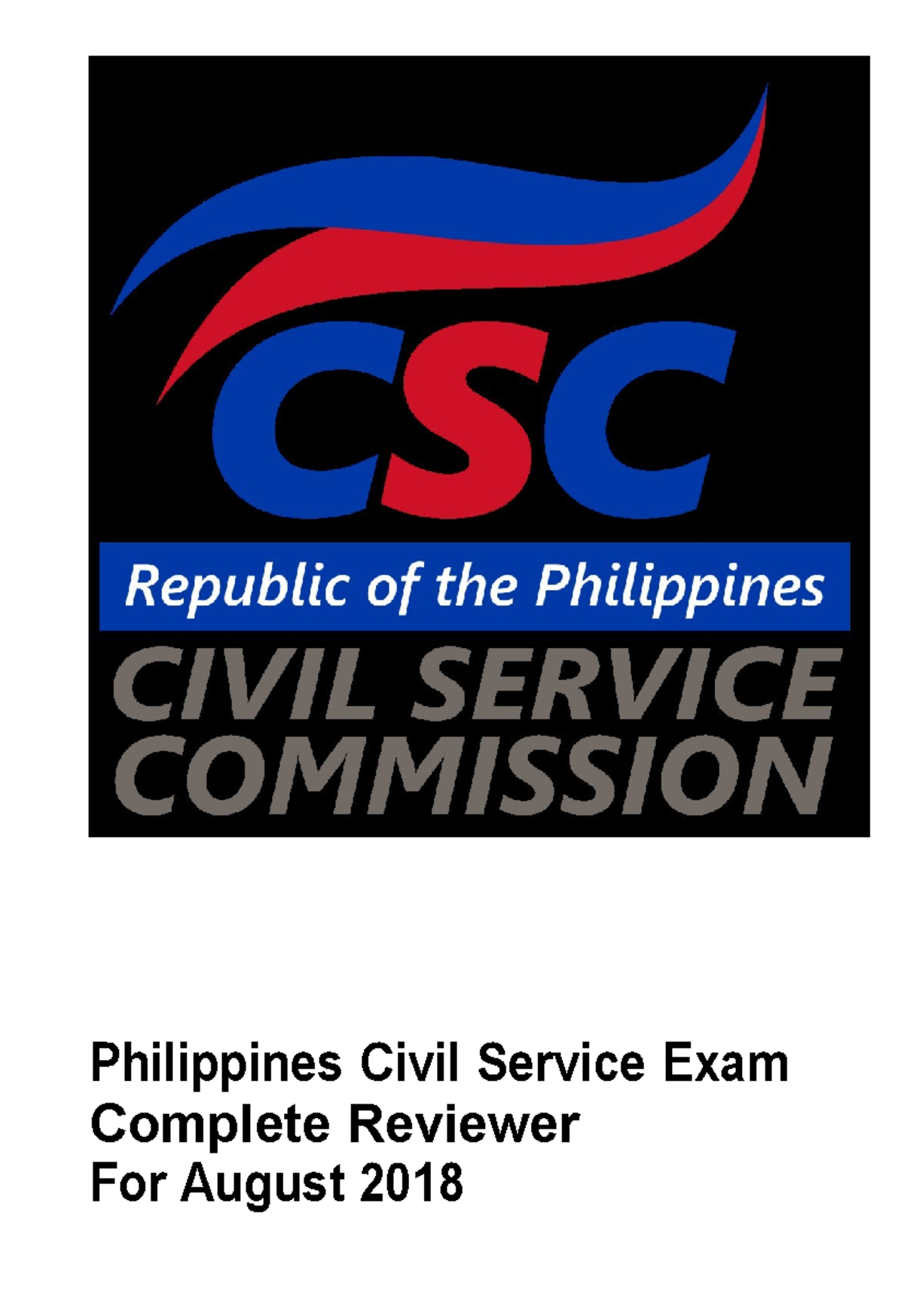 Phil Civil Service Exam Complete Reviewer August 2018 - Philippines ...