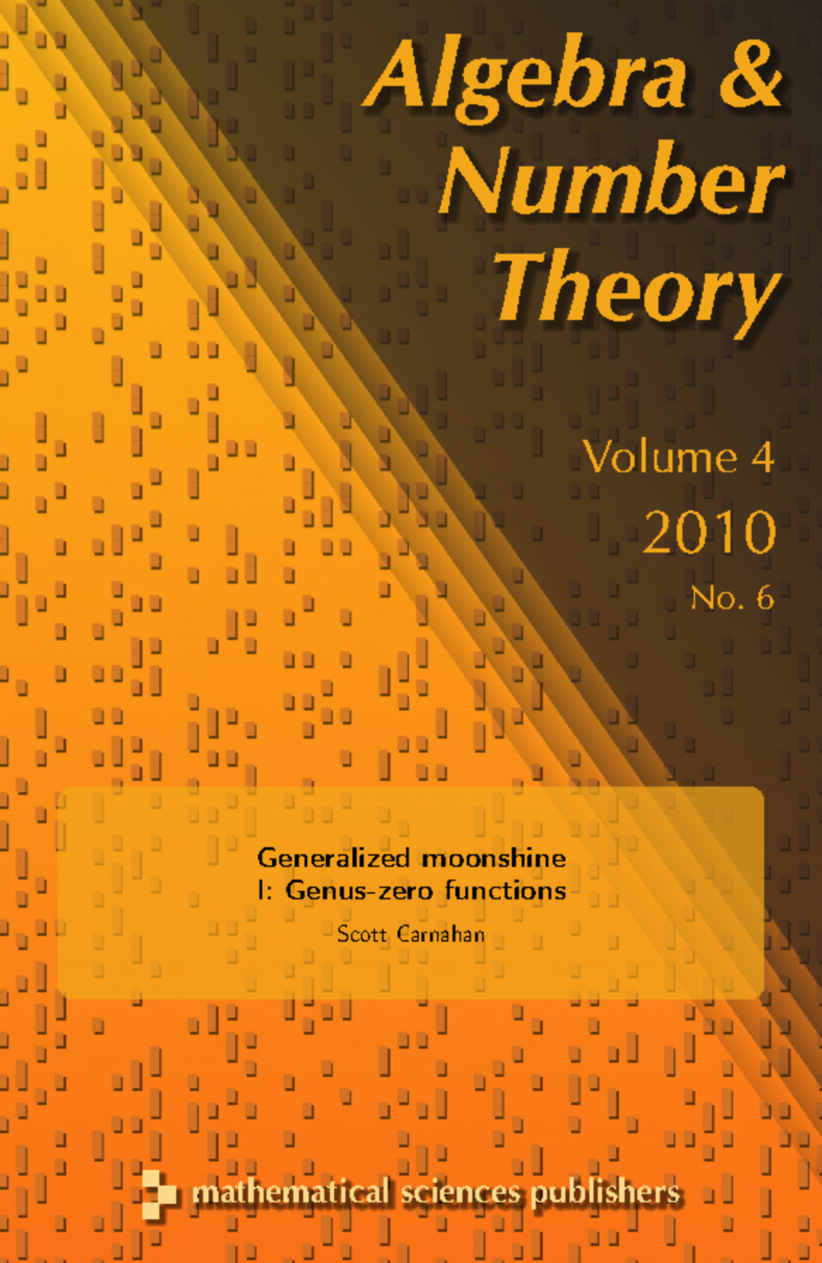Ant.2010 - DGABD DG ERGEWG WERG - Algebra & Number Theory mathematical ...