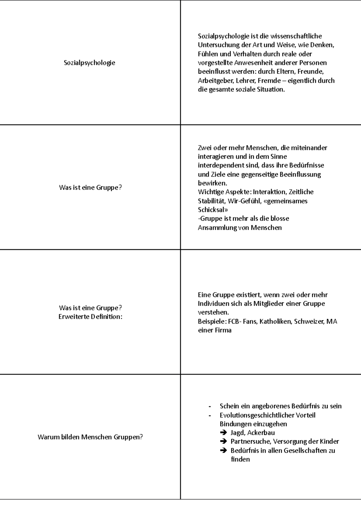 Karteikarten Sozialpsychologie2 - Sozialpsychologie Sozialpsychologie ...