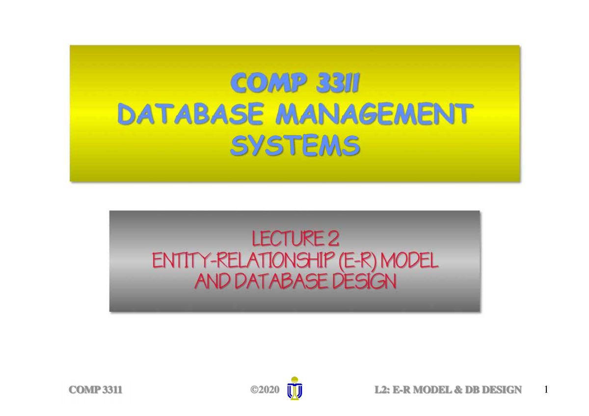 l02ermodel-dbdesign-lecture-notes-2-lecture-2-entity-relationship