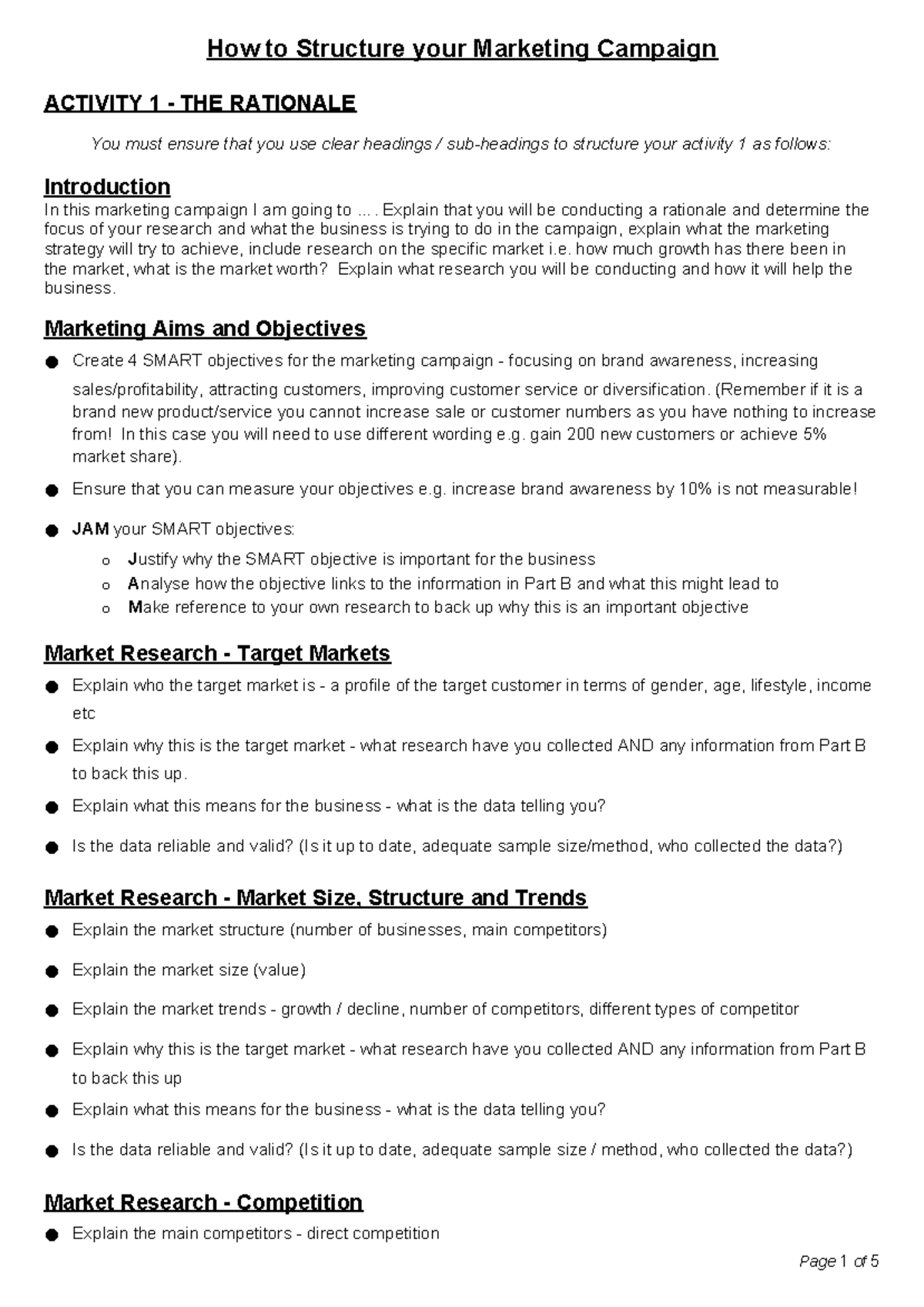 How to Structure your Marketing Campaign - How to Structure your ...