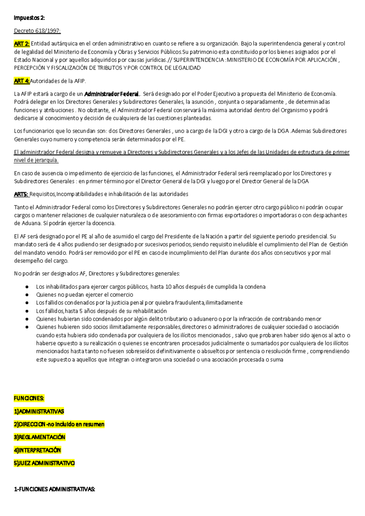 Impuestos 2 - Resúmen - Resumen de los temas dados en clase, material ...