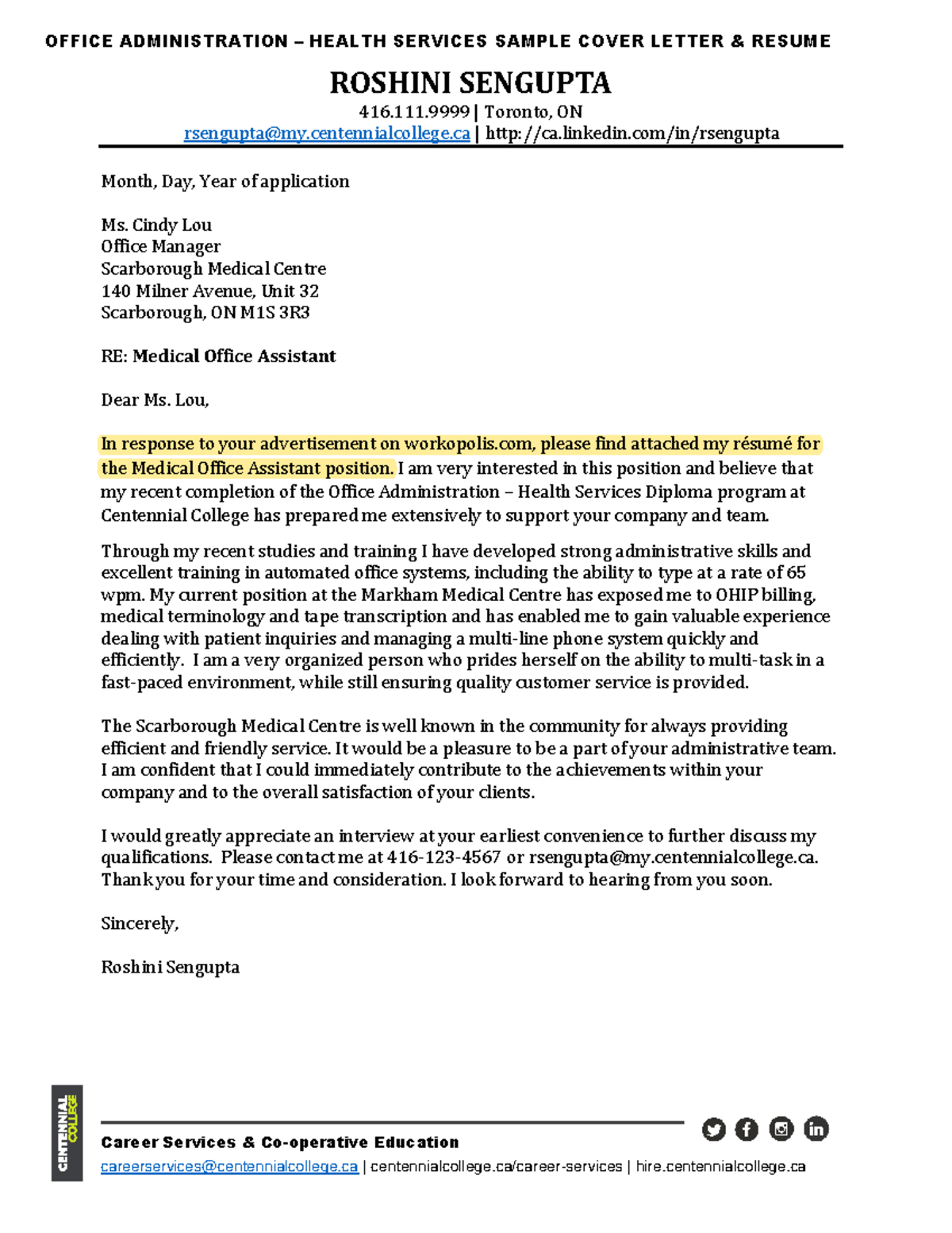 OA Medical Cover letter Resume - Thumb 1200 1553 