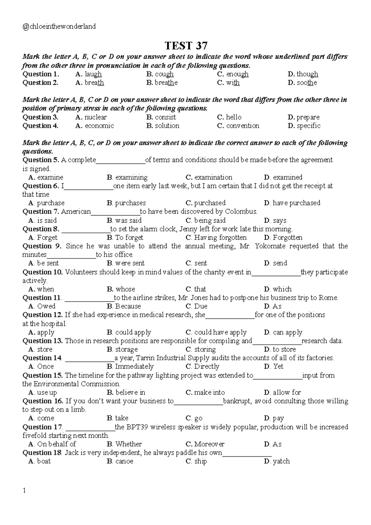 test-37-english-is-essential-and-important-for-those-who-desire-to-be