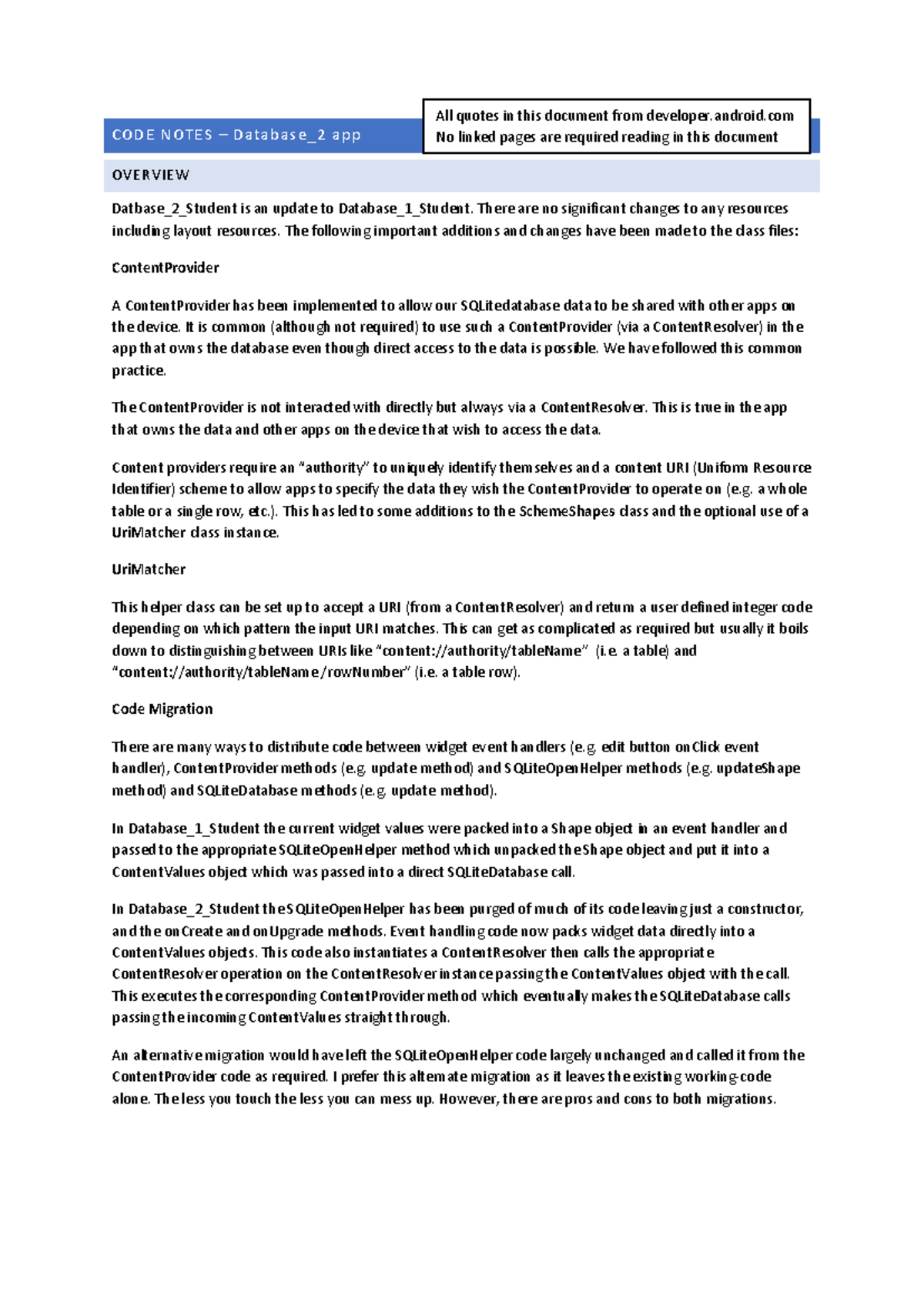 Code Notes - Database 2 Student - COD E NOTE S – Da tabas e_2 app All ...