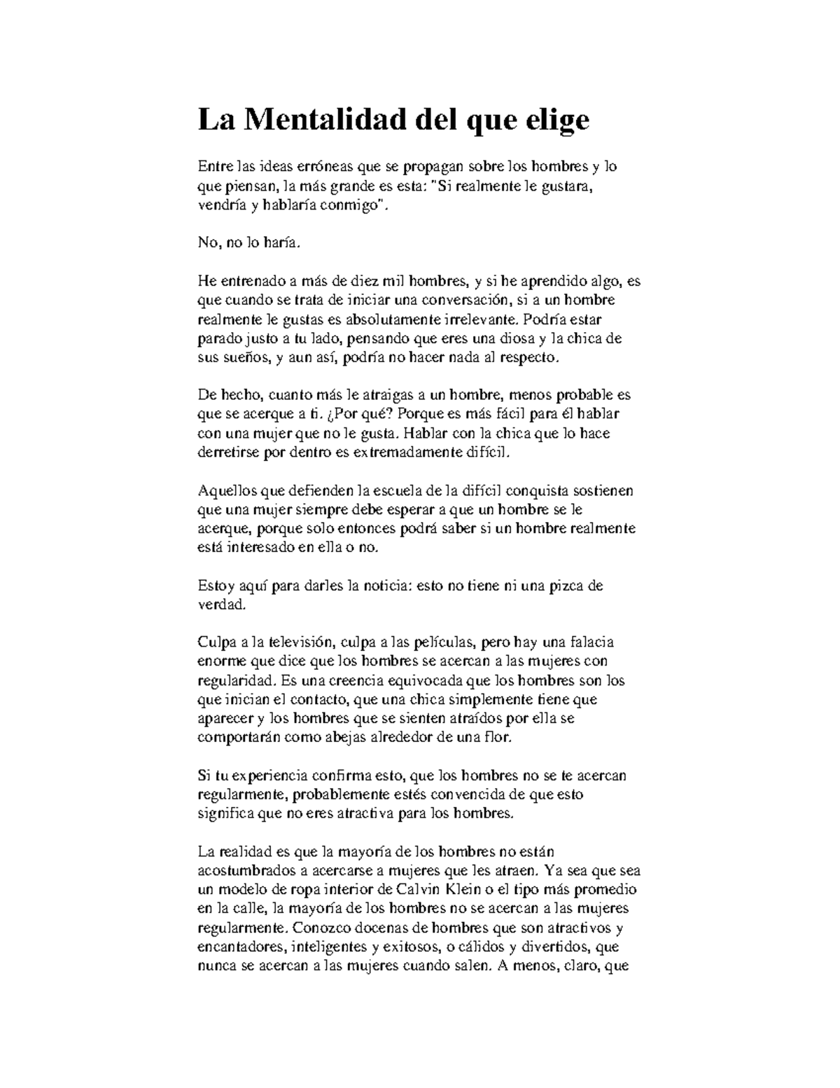 Capítulo 4 - La Mentalidad del que elige - La Mentalidad del que elige ...