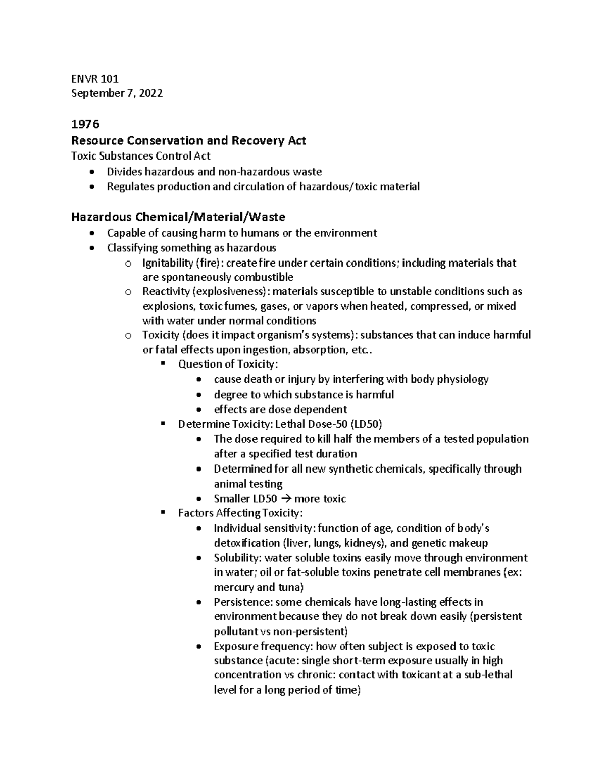 ENVR 101 Toxic and Hazardous Waste; Invisible Sphere - ENVR 101 ...