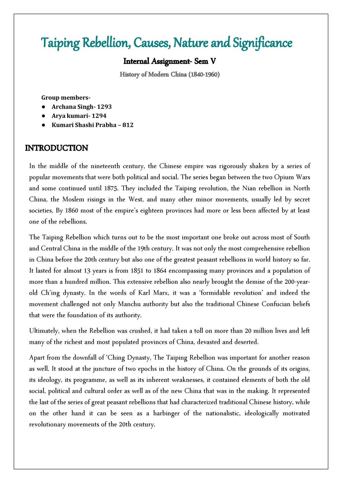 taiping-rebellion-internal-assignment-nature-and-historiography