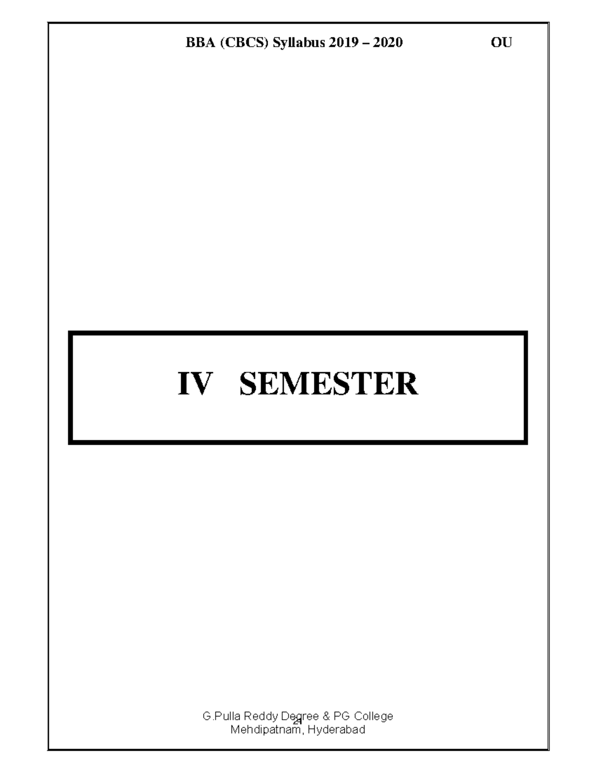 4th sem - 21 IV SEMESTER G Reddy Degree & PG College ii 2 ND YEAR ...