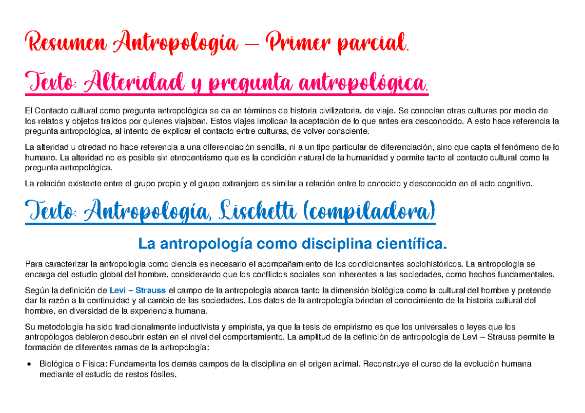 Resumen Antropología Pdf 1 Parcial - Resumen AntropologÌa – Primer ...