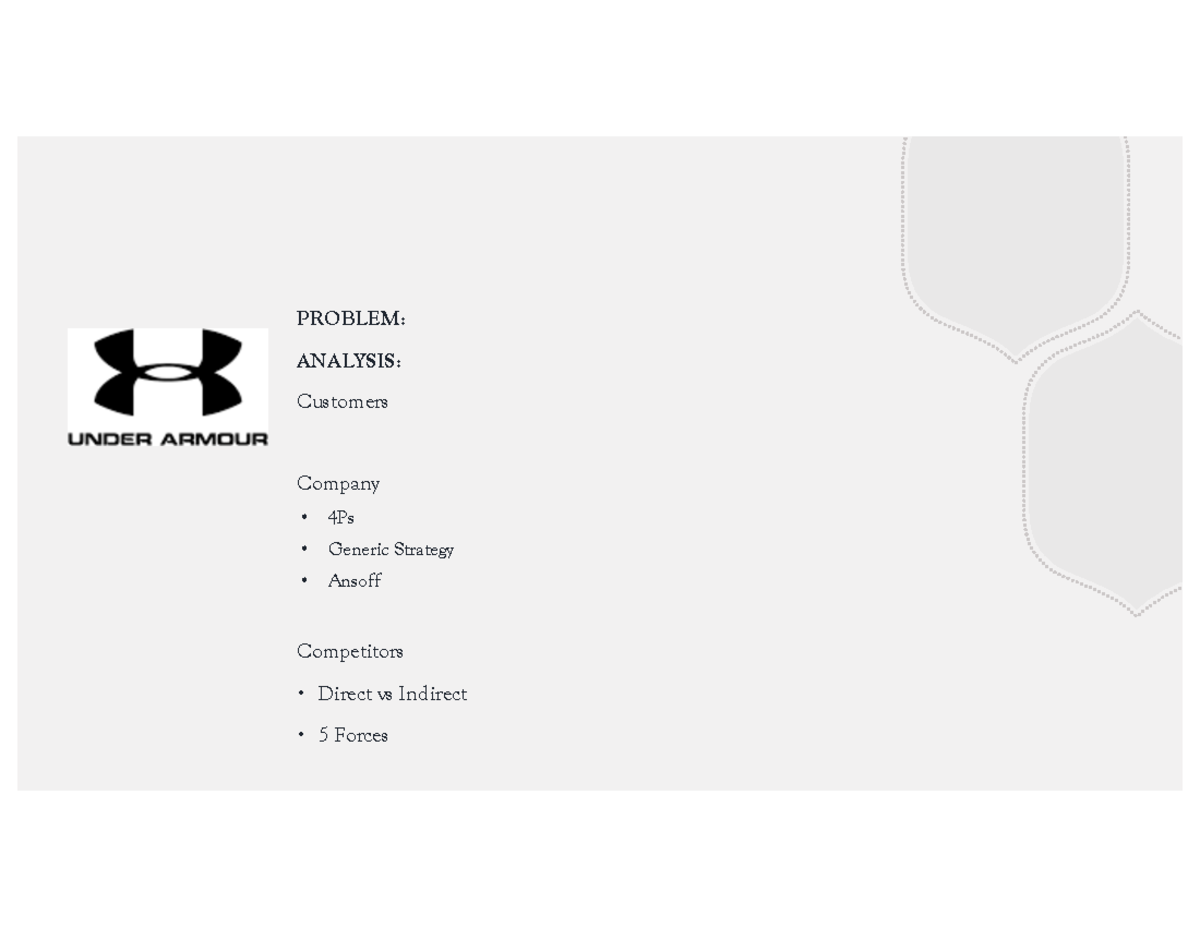 under armour case study analysis