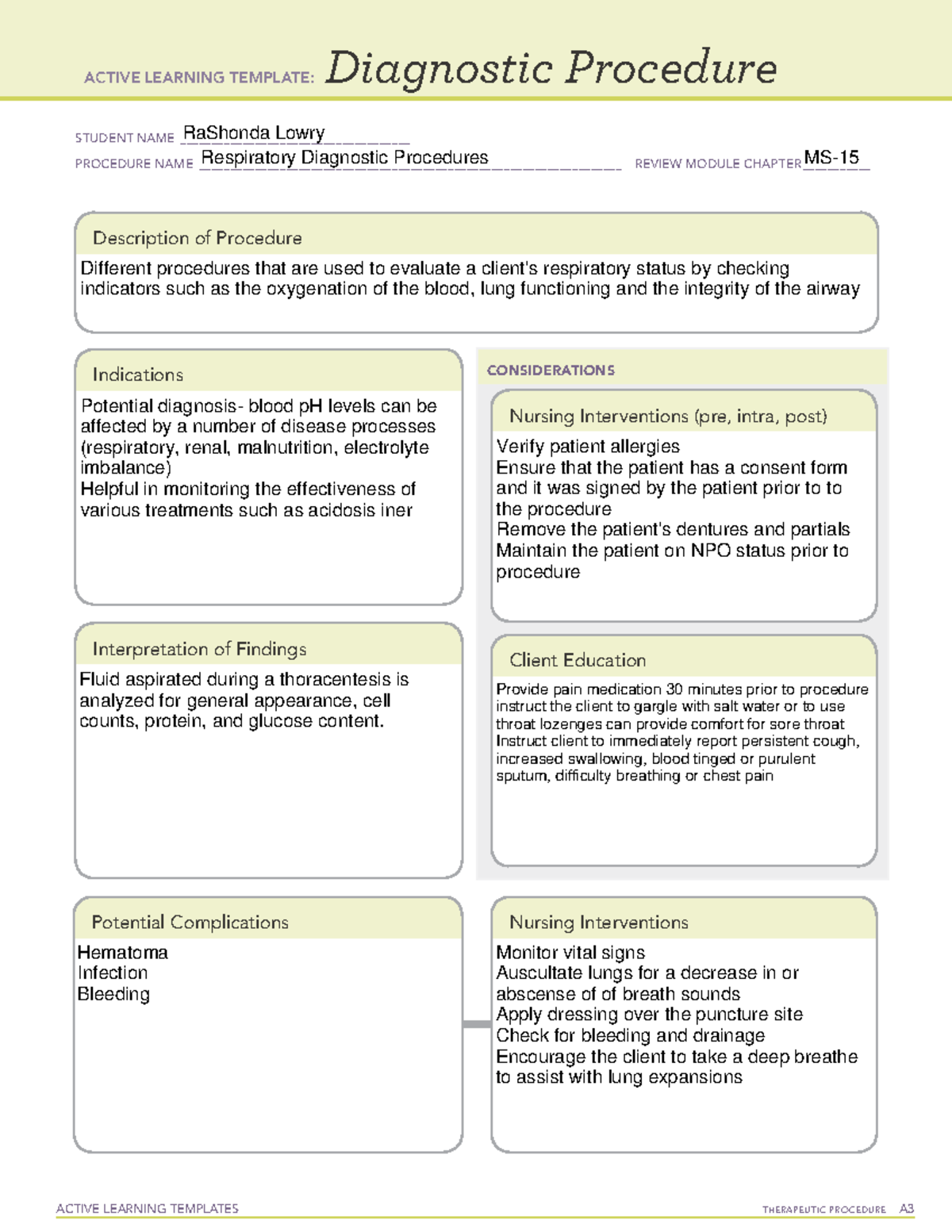 ATI Diagnostic Procedure Template-Lung - ACTIVE LEARNING TEMPLATES ...