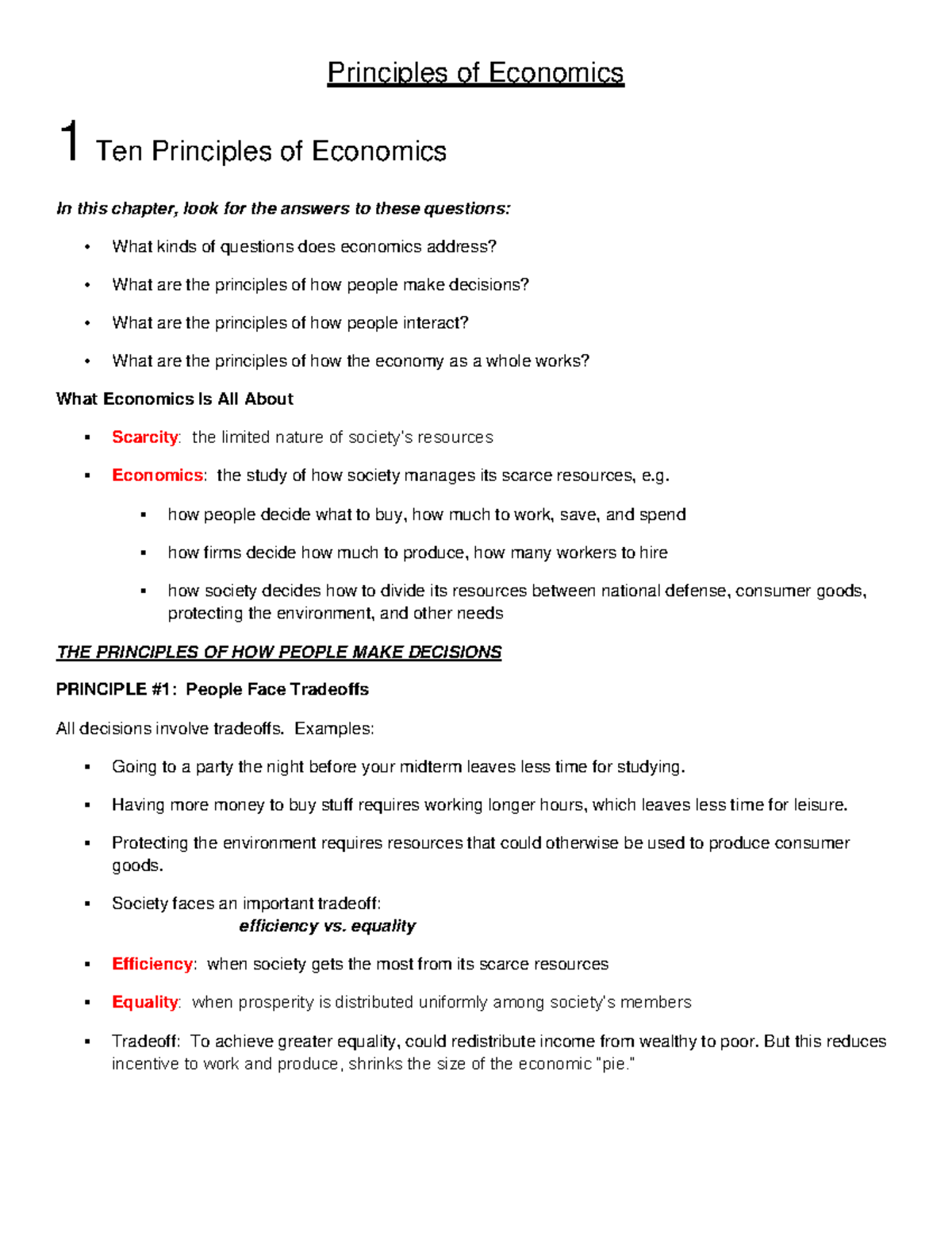 Principles of Economics - how people decide what to buy, how much to ...