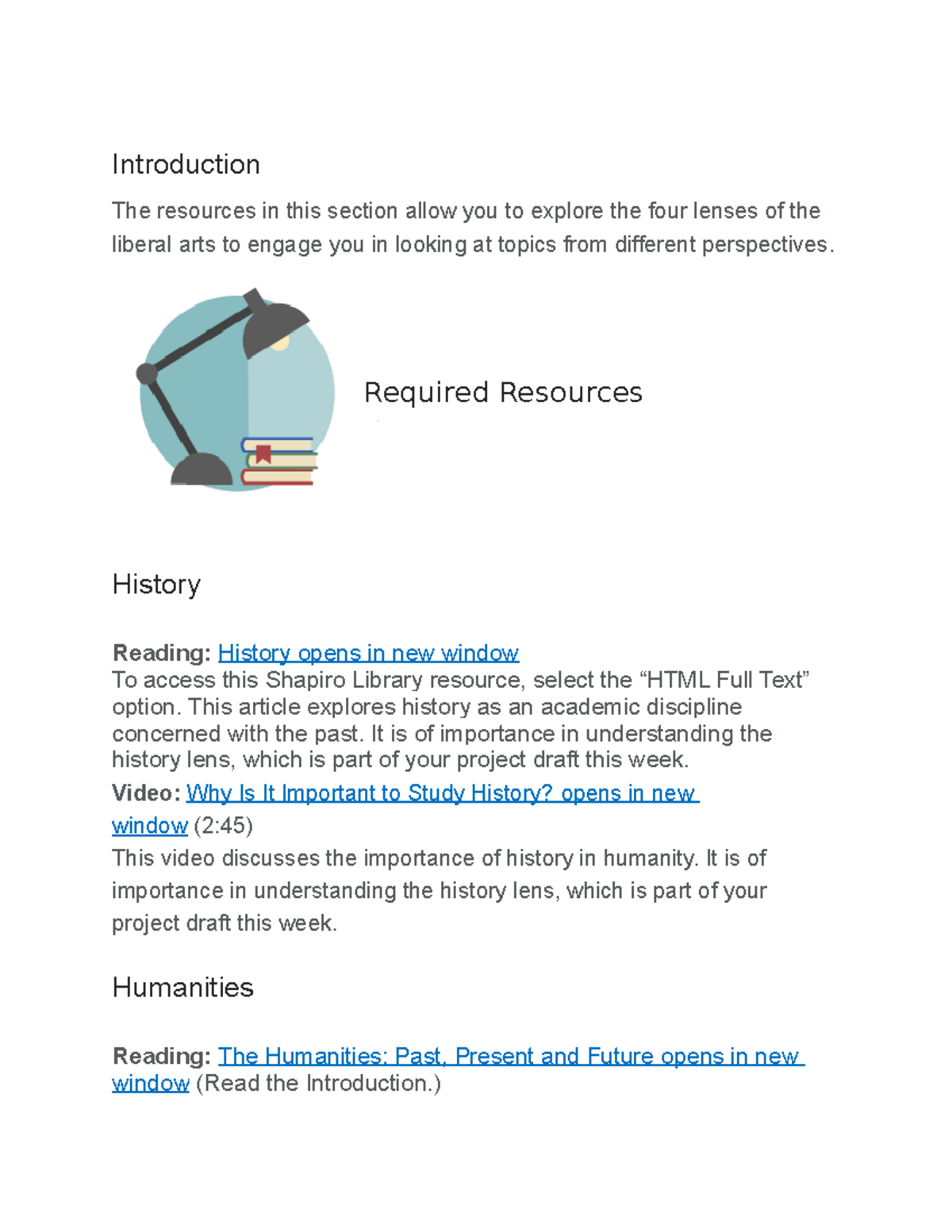 Essay importance of liberal arts 1 Introduction The resources in this